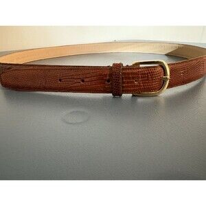 Mundi Genuine Lizard Skin Belt 40 Brown